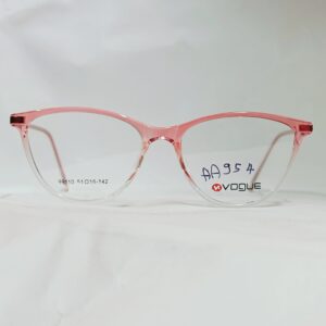 Pink & Clear Cat-Eye Glasses for Women | Lightweight Stylish Full-Rim Frame