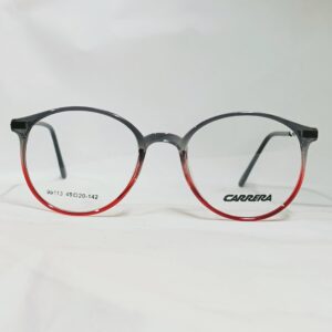 Black & Red Round Eyeglasses Frame – Unisex