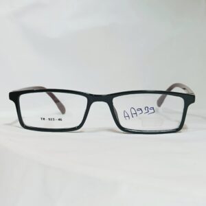 Classic Rectangular Black Eyeglasses with Brown Temples | Lightweight - Unisex