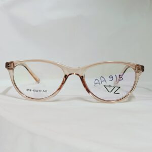 Transparent Peach Round Eyeglasses | Glossy Finish Lightweight Frame