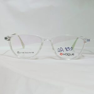 Transparent Cat-Eye Eyeglasses with Metal Temples | Lightweight Glossy Frame