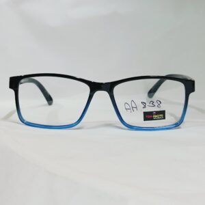 Black & Blue Rectangular Eyeglasses | Lightweight Modern Frame