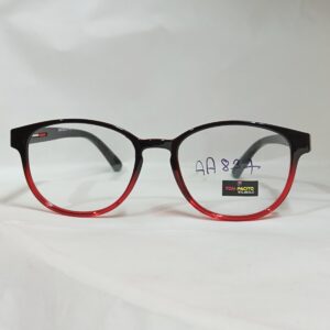 Black and Red Rounded Eyeglasses | Lightweight Stylish Frame
