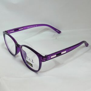 Transparent Purple Rounded Eyeglasses | Lightweight Glossy Frame