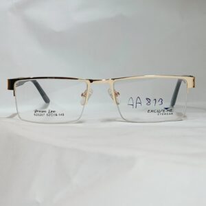 Semi-Rimless Gold Eyeglasses with Dual-Tone Temples | Lightweight Elegant Frame