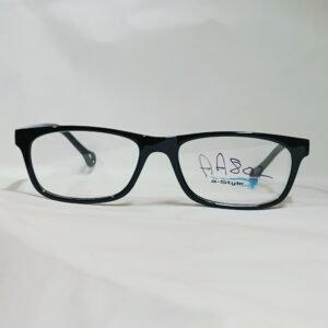 Kids Black Rounded Eyeglasses with Blue Temples | Lightweight Frame