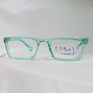 Deep Aqua Blue Transparent Eyeglasses | Lightweight Glossy Frame