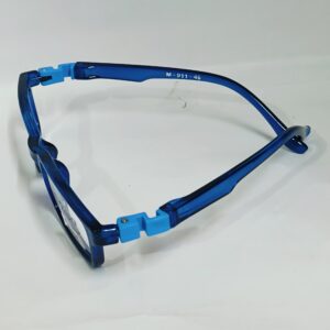 Kids Deep Blue Transparent Eyeglass Frame | Lightweight & Flexible Design