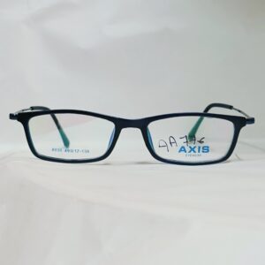 Black Rectangular Eyeglasses with Blue Inner Accent | Lightweight Frame