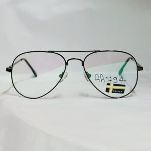Black Metal Aviator Eyeglasses | Lightweight Classic Double-Bridge Frame