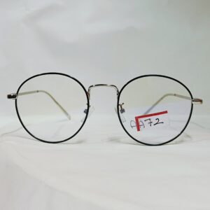 Black Round Eyeglasses with White Temples | Lightweight Classic Frame