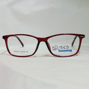 Glossy Deep Red Rectangular Eyeglasses | Lightweight Everyday Frame