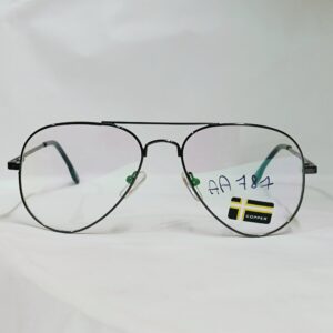 Black Metal Aviator Eyeglasses | Lightweight Classic Double-Bridge Frame