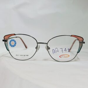 Rose Gold Browline Rounded Metal Eyeglasses | Elegant Lightweight Frame