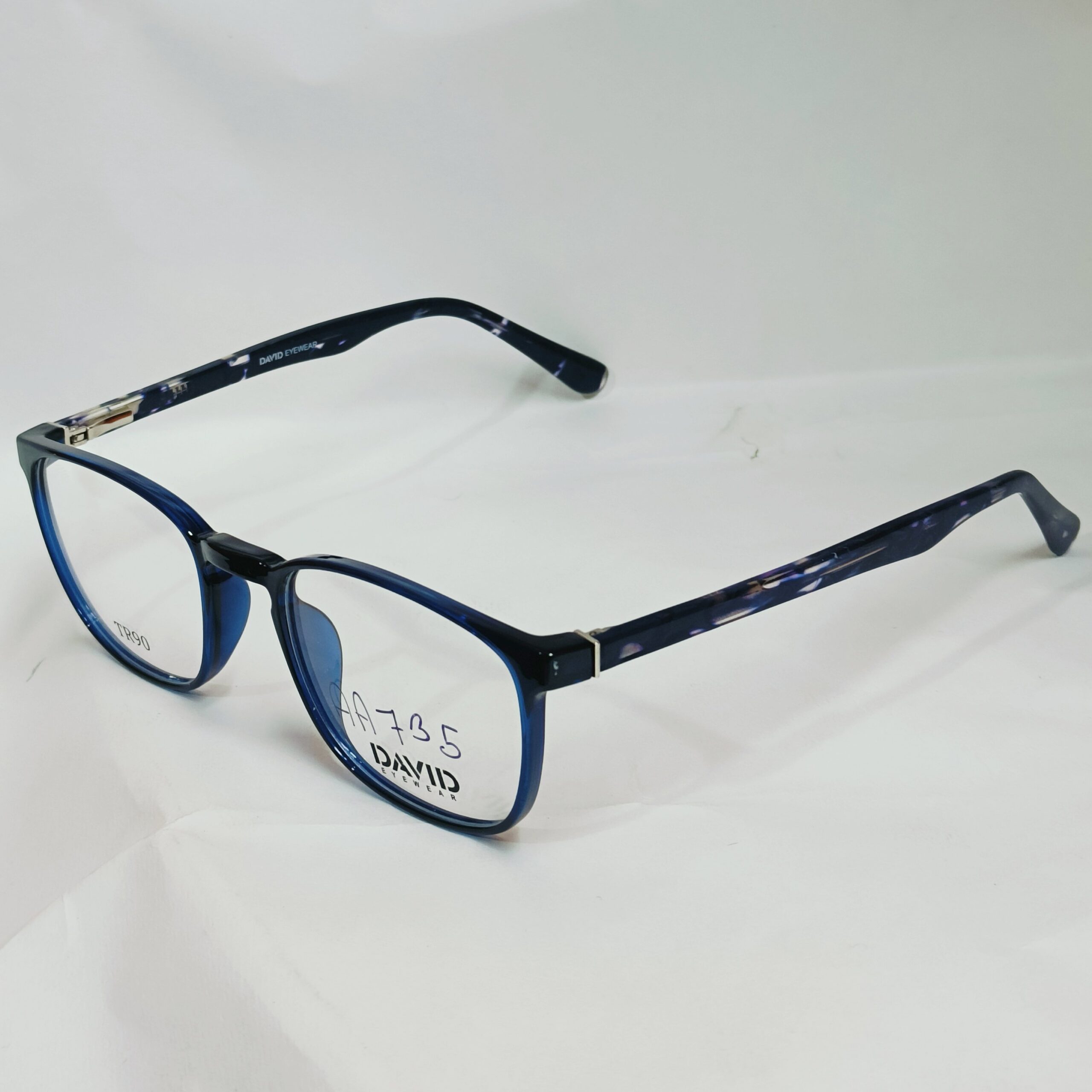 Blue Tortoise Square Frames | Lightweight Full-Rim Eyeglasses 2 Blue Tortoise Square Frames | Lightweight Full-Rim Eyeglasses - Image 2
