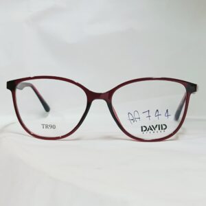 Deep Wine Rectangular Eyeglasses | Lightweight Full-Rim Frame