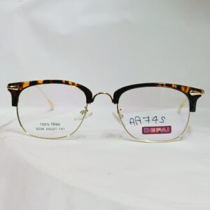 Tortoiseshell Browline Eyeglasses with Gold Metal Rim | Lightweight TR90 Frame