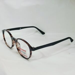 Light Brown Tortoiseshell Round Eyeglasses | Semi-Transparent Classic Frame