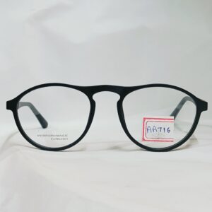 Matte Black Rounded Eyeglasses | Minimal Performance Frame