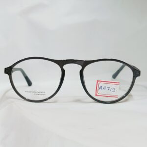 Transparent Black Rounded Eyeglasses | Lightweight Performance Frame