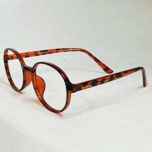 Amber Tortoiseshell Transparent Eyeglasses | Classic Round Lightweight Frame