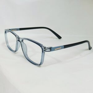Translucent Sky Blue Modern Square Frames with Slate-Grey Accents