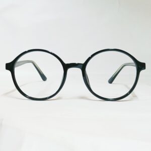 Glossy Black Rounded Eyeglasses | Classic Lightweight Full-Rim Frame