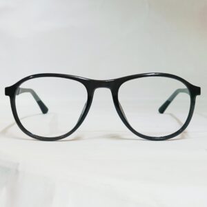 Glossy Black Soft-Rectangle Eyeglasses | Lightweight Modern Full-Rim Frame