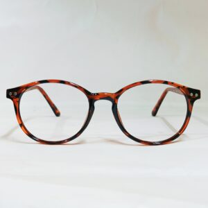 Classic Tortoiseshell Rounded Eyeglasses | Glossy Lightweight Full-Rim Frame