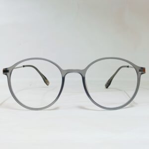 Transparent Grey Round Eyeglasses | Lightweight Modern Minimal Frame